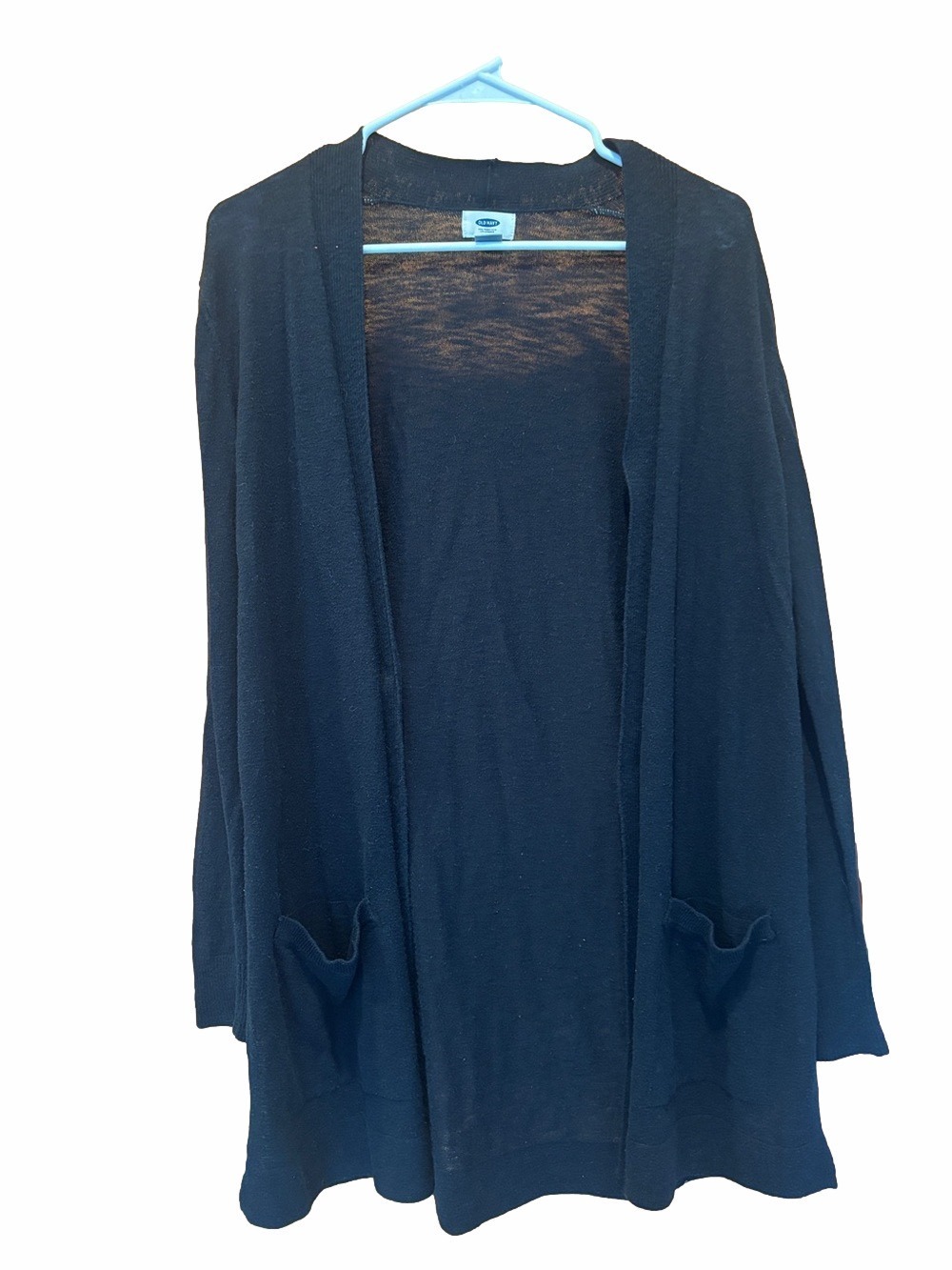 Old Navy Women's Black Long Open Front Cardigan Sweater Size Medium